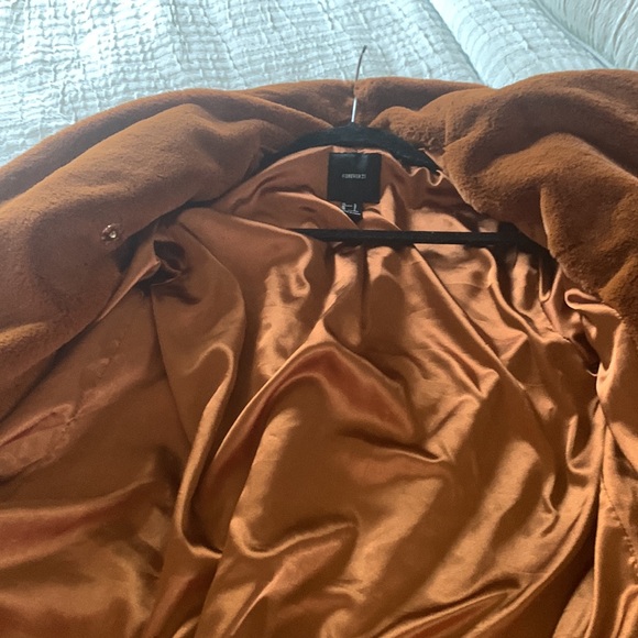Forever 21 Rust Color Plush Coat - Picture 3 of 4
